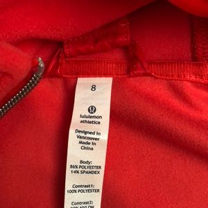 Lululemon jacket coral size 8! NWOT!